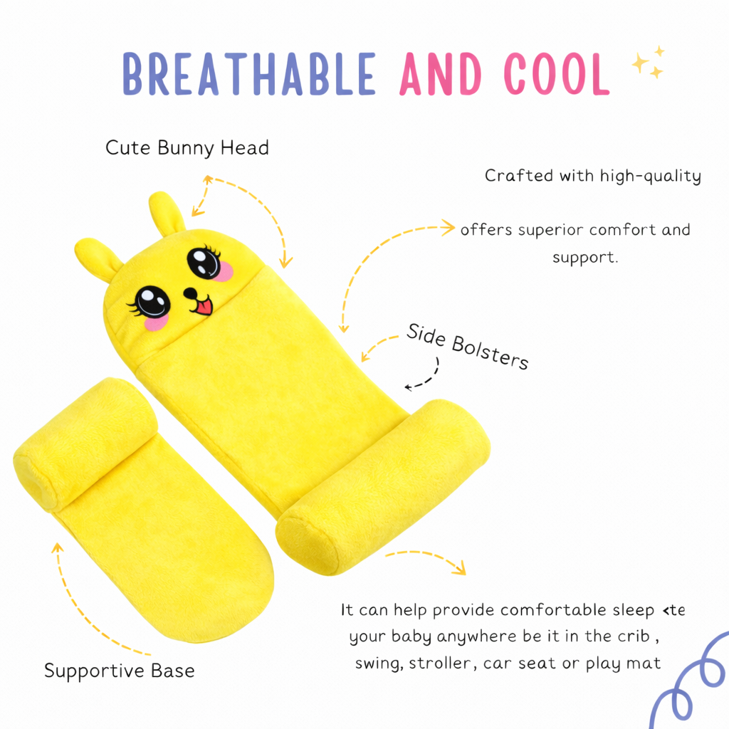 Newborn Head Shaping Support Pillow yellow