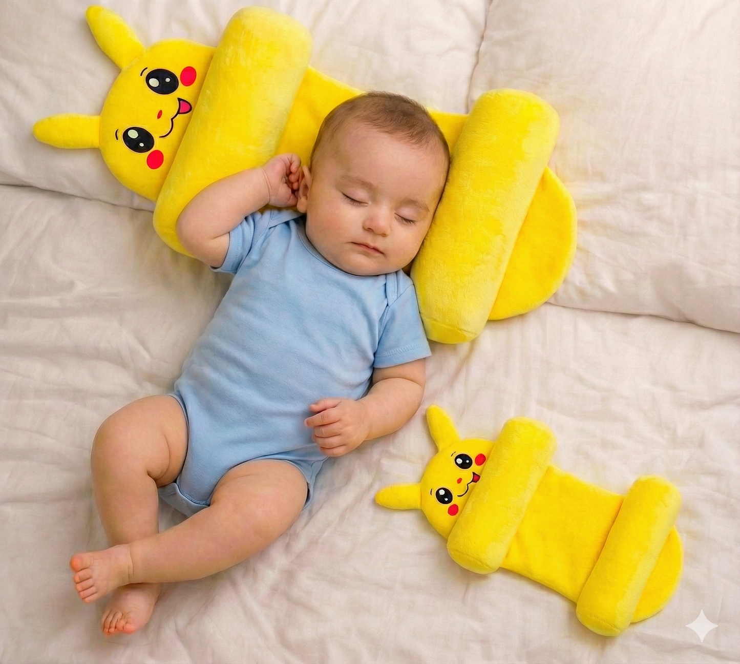 Newborn Head Shaping Support Pillow yellow