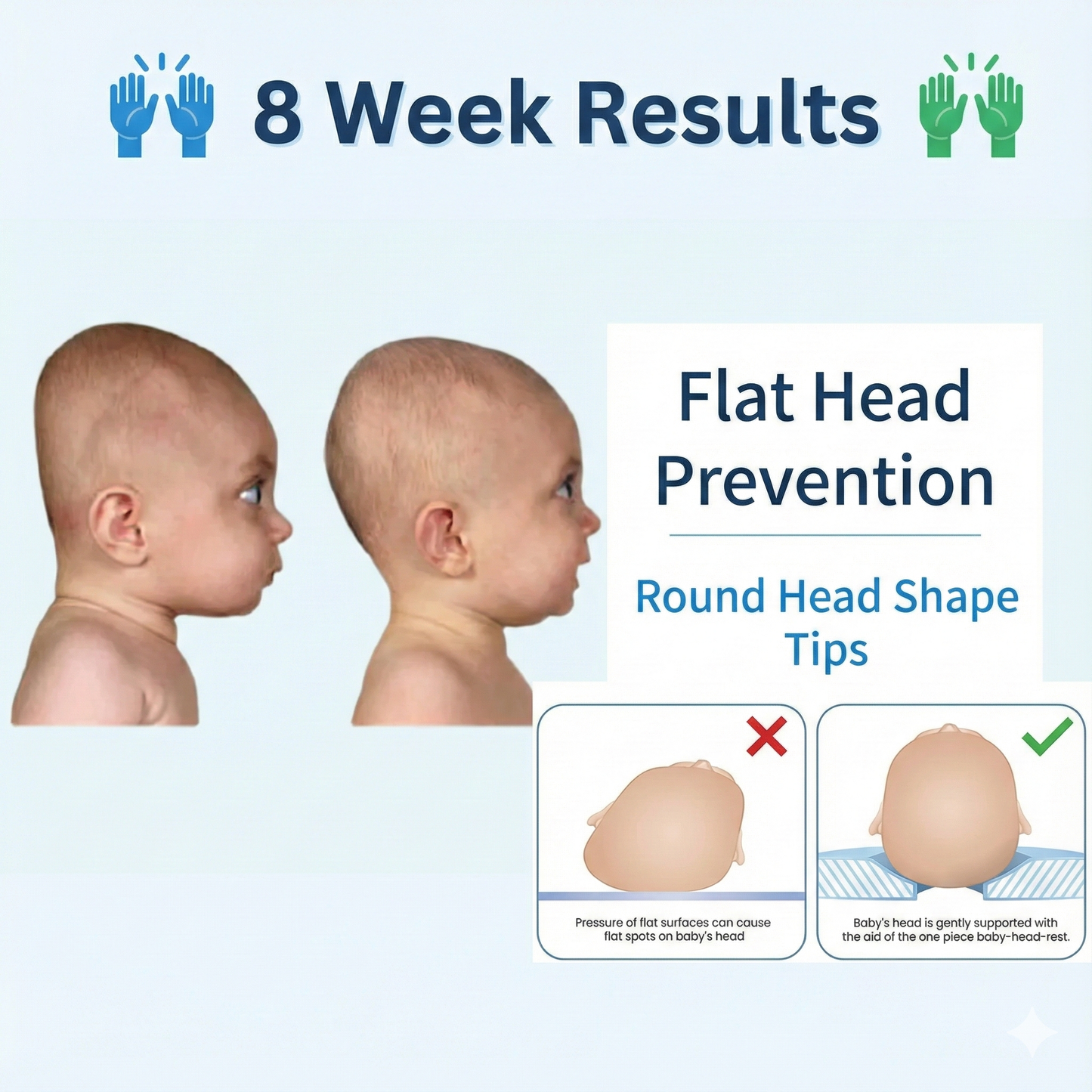 Newborn Head Shaping Support Pillow pink